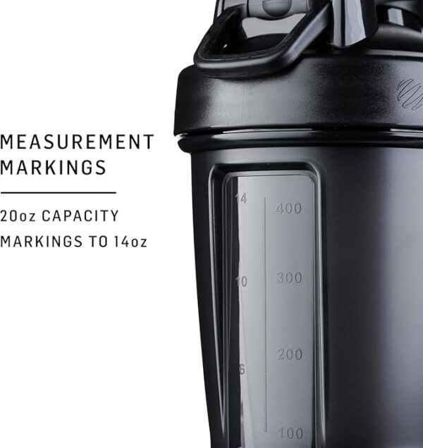 BlenderBottle Classic V2 Shaker Bottle Perfect for Protein Shakes and Pre Workout, 20-Ounce, Clear/Black - Image 5