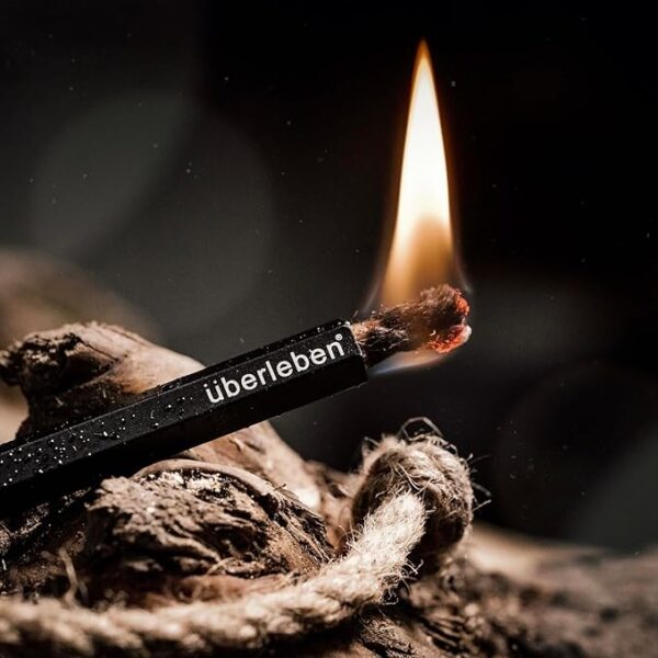 Ãberleben FIREKIT Survival Fire Starter Kit - All-in-One Fire Starting Kit w/Ferro Rod, Striker, Tinder Wick & Bellow, & Dry Kindling for Camping - Image 6