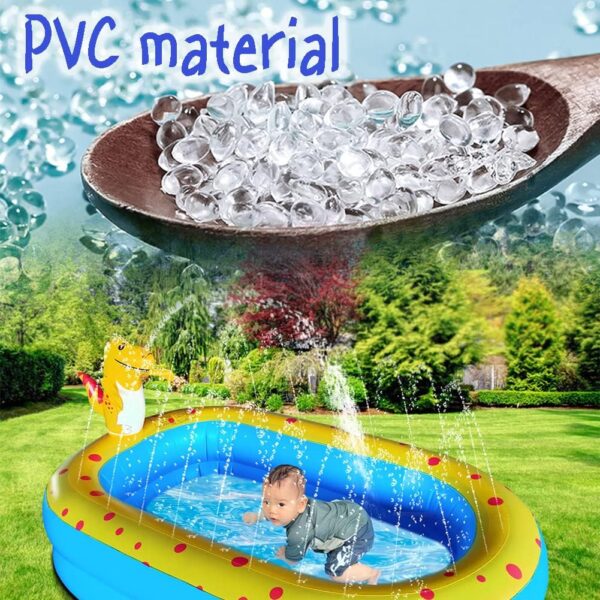 Inflatable Swimming Pool for Kids with Sprinkler, Funny Blow up Piscina 67'' x 41'' x 32'' Full-Sized Family for Backyard, Summer Water Party - Image 7
