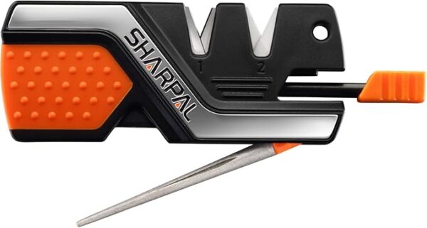 SHARPAL 101N 6-In-1 Pocket Knife Sharpener & Survival Tool, with Fire Starter Ferro Rod, Whistle & Diamond Sharpening Rod, Quickly Repair, Restore and Hone Straight and Serrated Blade - Image 2