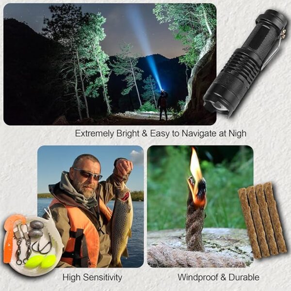 37 in 1 Survival Kit, Gifts for Men Dad Him Husband, Emergency Survival Gear, Fishing Hunting Birthday for Men, Survival Tools for Camping Essentials, Hunting, Hiking, Outdoor, Adventure - Image 3