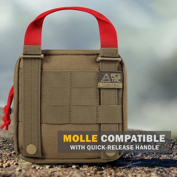 Everlit 180 Pieces Tactical First Aid Kit IFAK Molle EMT Pouch Outdoor Camping Emergency Kits for for Camping Boat Hunting Hiking Home Car Earthquake and Adventures - Image 4
