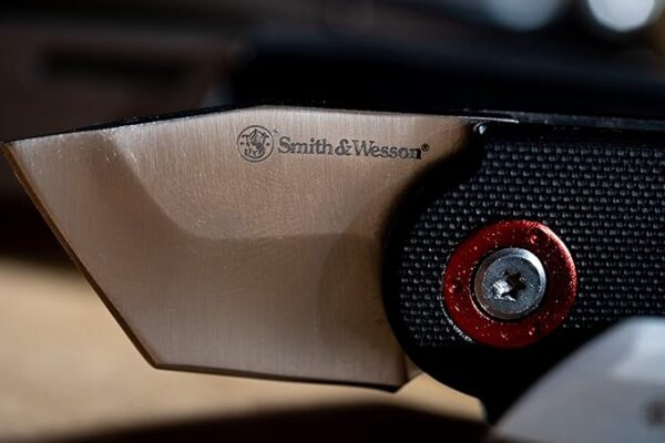 Smith & Wesson Benji 2.5in High Carbon S.S. Folding Keychain Knife with 1.75in Modified Tanto Blade and G10 Handle for Outdoor, Tactical, Survival and EDC,Black - Image 5