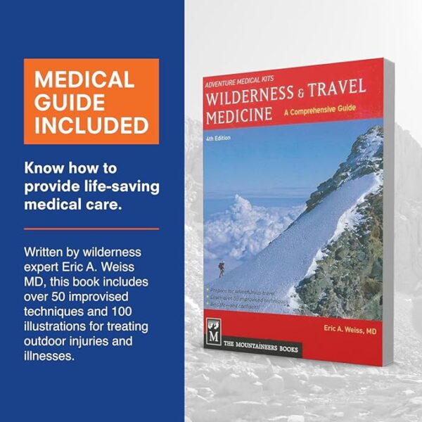 Adventure Medical Kits Mountain Series Medical Kit - Hiker - Emergency Medical First Aid Kit - For 2 People for 2 Days - Comes with a Trauma Pad, Medicine, Guide Book & More - Image 6