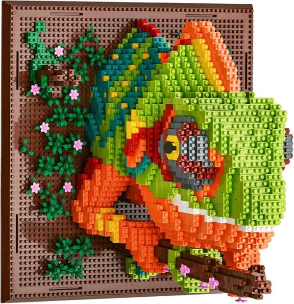 BNG Wall Art Chameleon Building Sets for Adult,Animals Building Blocks for Wall Decor or Table Display,Creative Toys Gifts for Boys 14+,Not Compatible with(2688 PCS) - Image 2
