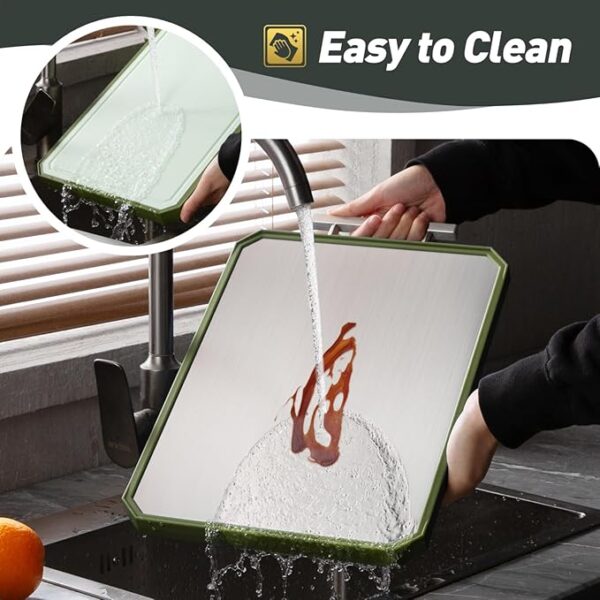 2 in 1 Stainless Steel Cutting Board with Handle Chopping Butcher Block not Titanium Mother Day Best Mama Mommy Bonus Mom Ever Mother In Law Gifts Step Mom Stepmom Grandma Gigi Granny Nana Present - Image 6