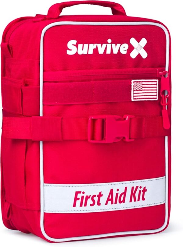 Large First Aid Kit for Car, Travel & Home - Emergency Kit for Hiking, Camping, Backpacking and Outdoors - Includes Zip Stitch Wound Closure Strips - FSA HSA Approved - Image 2
