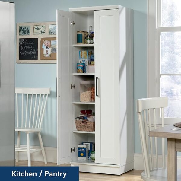 Sauder HomePlus Storage Cabinet/ Pantry cabinets, Soft White finish - Image 4