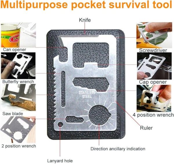 EMDMAK Survival Kit Outdoor Emergency Gear Kit for Camping Hiking Travelling or Adventures - Image 6