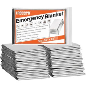 6 Pack Emergency Mylar Blanket, Emergency Blanket Space Blanket Survival Rescue Insulating Reflective foil kit Outdoors Hiking Camping Blanket Perfect for Outdoors, Hiking, Camping Survival