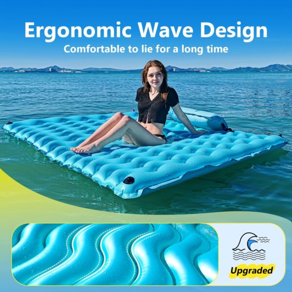 2025 Upgrade Giant Inflatable Floating Mat-Pool Float Lake Floats for Adults with Pool Hammock Pool Mats for Floating Swimming Pool Beach Lake for Summer Water Party - Image 5