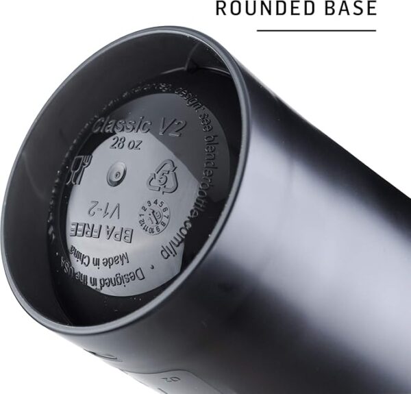 BlenderBottle Classic V2 Shaker Bottle Perfect for Protein Shakes and Pre Workout, 20-Ounce, Black - Image 4