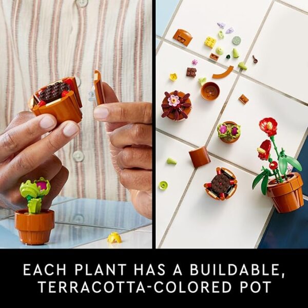 LEGO Botanicals Tiny Plants - Artificial, Fake Indoor Plant Building Set for Home, Kitchen, Desk Decoration, Adults Ages 18+ - Gift for Graduation - 10329 - Image 9