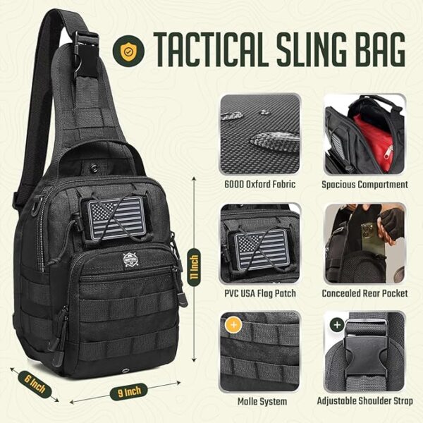 Monterra Survival Kit, 265 Pcs, Emergency Gear and Supplies, First Aid, Bug Out Go Bag, EDC, Molle System Backpack, Hiking, Camping, Outdoor Accessories, Hunting Gifts for Men. - Image 3
