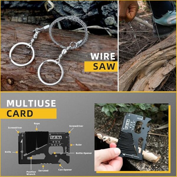 Gifts for Men Dad Husband - Fathers Day Anniversary Birthday Gifts Idea for Him Boyfriend Man - Survival Kit 14 in 1, Survival Gear and Equipment, Fishing Hunting Camping Accessories, Cool Gadgets - Image 4