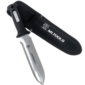Metal detecting knife, Heavy Duty Digging Knife with Ergonomic Handle - Ideal for Gardening, Camping, survival, Outdoor Adventures - Rust-Resistant Japanese Hori-Hori digging knife