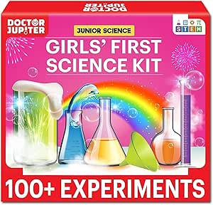 Doctor Jupiter Girls First Science Experiment Kit for Kids Ages 4-5-6-7-8| Birthday Gift Ideas for 4+ Year Old Girls| STEM Learning & Educational Toys