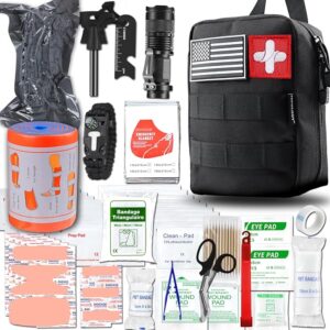 First Aid Kits with Tourniquet 36" Splint Bandage, Survival Gear and Equipment Multi-Purpose Emergency Bag Tool Kits, Survival First aid Kits Emergency kit for Outdoor Camping Hunting Car