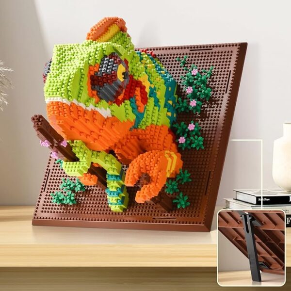 BNG Wall Art Chameleon Building Sets for Adult,Animals Building Blocks for Wall Decor or Table Display,Creative Toys Gifts for Boys 14+,Not Compatible with(2688 PCS) - Image 5