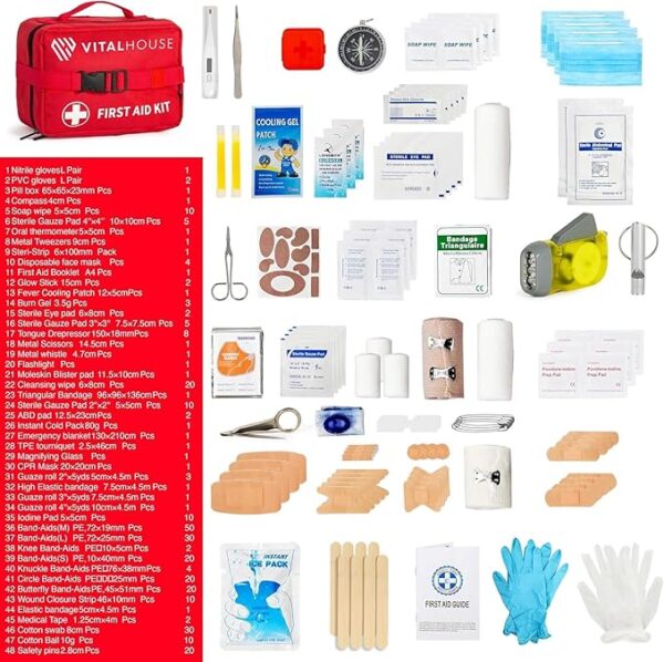 326 Piece First Aid Kit Survival - Professional Waterproof Trauma Medical Kit for Emergency, Ideal for Home, Office, Car, Travel, Outdoor, Camping, Hiking - Portable Emergency Supplies Bag - Image 3