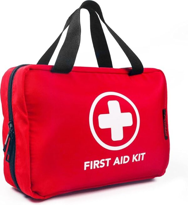 330 Piece First Aid Kit, Premium Waterproof Compact Trauma Medical Kits for Any Emergencies, Ideal for Home, Office, Car, Travel, Outdoor, Camping, Hiking, Boating (Red) - Image 2