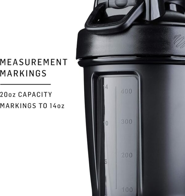 BlenderBottle Classic V2 Shaker Bottle Perfect for Protein Shakes and Pre Workout, 20-Ounce, Black - Image 3