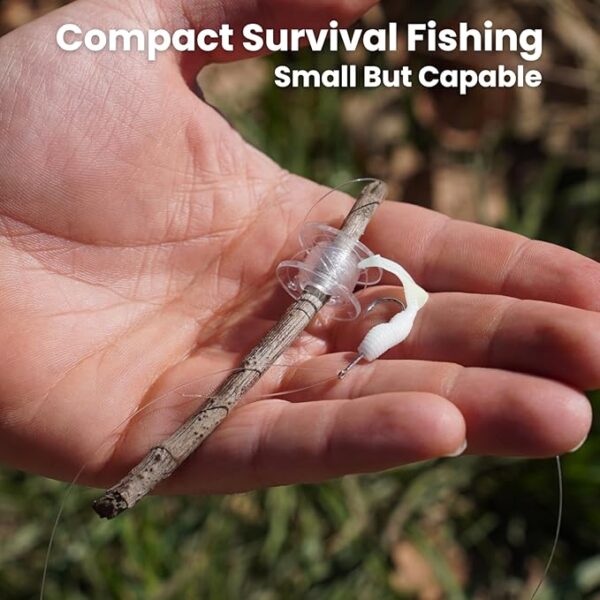 TinTackle Pro â Compact Survival Fishing Kit with Mini Finger Reel | Ultralight Emergency Fishing Gear for Camping, Hiking & Outdoor Survival - Image 6
