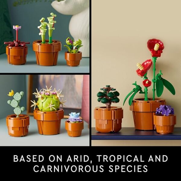 LEGO Botanicals Tiny Plants - Artificial, Fake Indoor Plant Building Set for Home, Kitchen, Desk Decoration, Adults Ages 18+ - Gift for Graduation - 10329 - Image 8