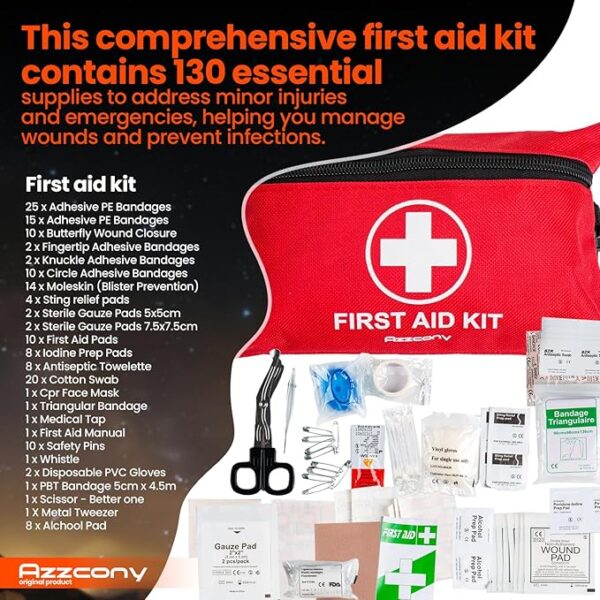 Emergency Survival Kit with First Aid Gears and Supplies - EDC Go Bugout Bag - Get Home Backpack for Camping Outdoor - Tactical Military Molle Pouch Grade - Gift for Man Woman - Image 5