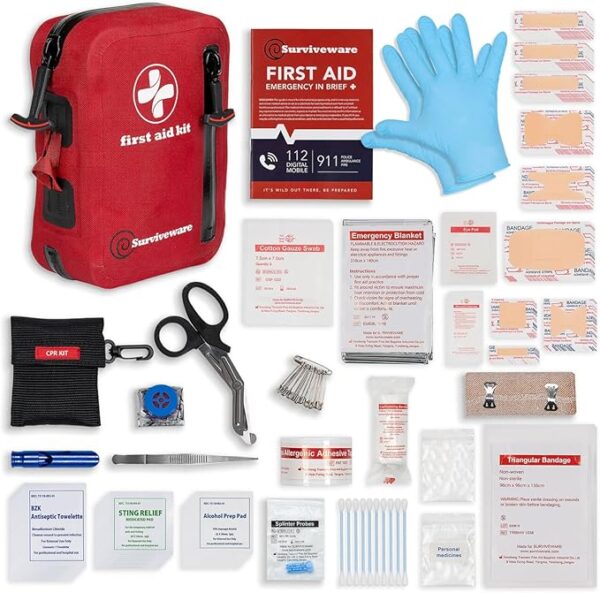 Surviveware Waterproof Premium Survival First Aid Kit - Survival Emergency Preparedness for Travel Camping Gear, Survival Kit and Outdoor Emergencies - HSA & FSA Eligible Survival Kit - Image 2