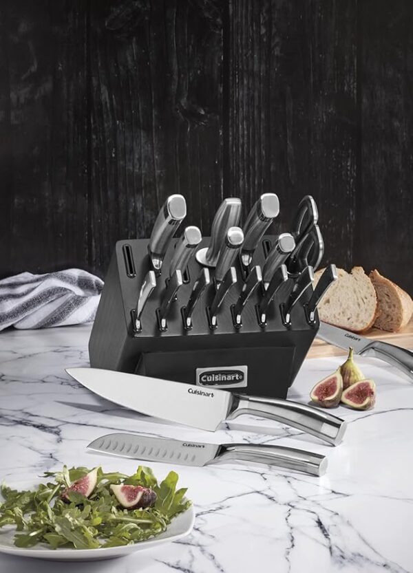 Cuisinart C77SS-19P Normandy 19 Piece Cutlery Block Set, Stainless Steel Ashwood Black - Image 4