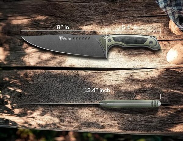 8 Inch Professional Chef Knife - German Steel Blade with G10 Handle & Full-Tang Construction - Outdoor Kitchen & Survival Gyuto Design - Knife For Man - Image 6