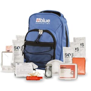 Blue Coolers Blue Seventy-Two | 72 Hour Emergency Backpack Survival Kit for 1 Person | Survival Kit for Wildfires, Earthquakes, Tornado, Hurricane, and Other Emergenciesâ¦