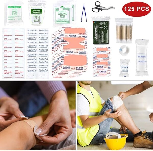 First Aid Kits with Tourniquet 36" Splint Bandage, Survival Gear and Equipment Multi-Purpose Emergency Bag Tool Kits, Survival First aid Kits Emergency kit for Outdoor Camping Hunting Car - Image 5