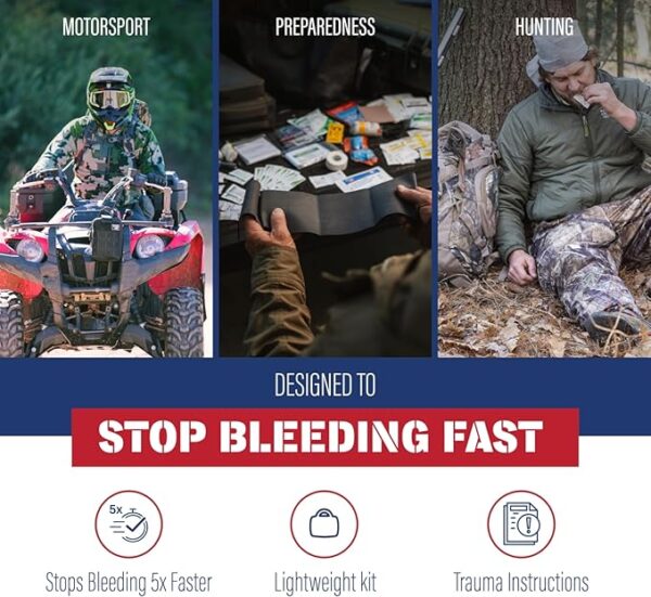 Adventure Medical Kit Trauma Pak First Aid Kit with QuikClot - First Aid Kit for Emergency Supplies, Camping Essentials & More - Compact Trauma Kit with Gloves, Alcohol Swabs, Bandages & More - Image 3