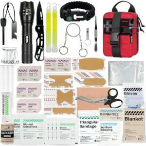 RHINO RESCUE Survival First Aid Kit, HSA/FSA Eligible, Emergency Kit Molle Pouch IFAK Medical Kit for Vehicles Car Camping Backpacking Hiking Hunting