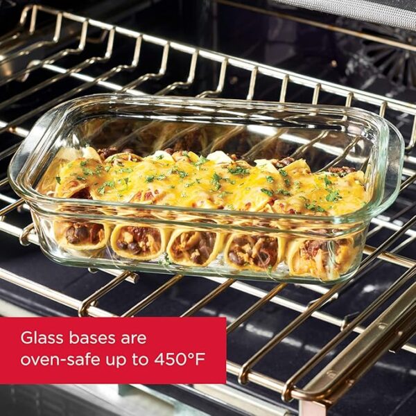 Rubbermaid Brilliance Glass Food Storage Containers, 3.2 Cup, Set of 4, BPA-Free, Leak-Proof, Clear - Image 4