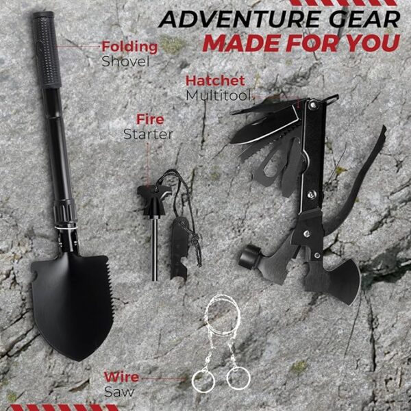 320-Piece Survival Kit | Emergency Gear for Camping, Hiking & Disaster Preparedness | Essential Roadside Emergency Kit | Molle Compatible Bug Out Bag | First Aid, Tactical Tools & Survival Essentials - Image 6