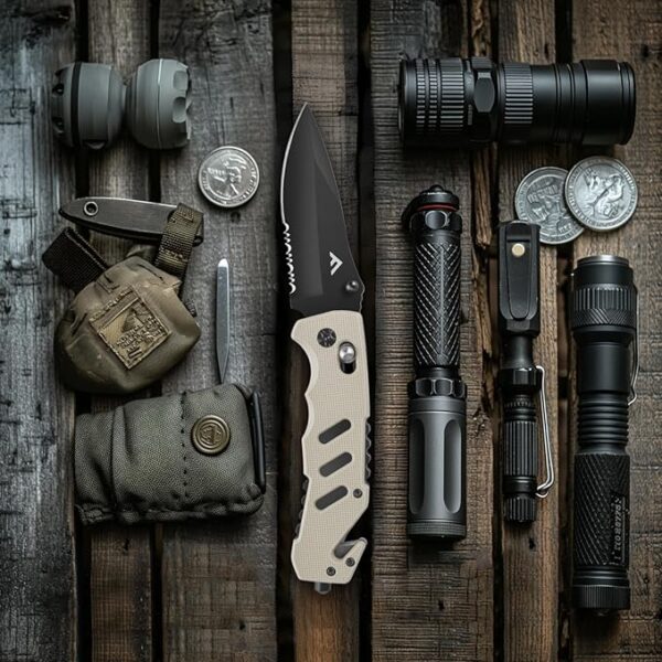 FLISSA Folding Pocket Knife with Clip, Glass Breaker and Seatbelt Cutter, Survival Knife for Emergency Rescue Situations, EDC Knife for Tactical, Hunting, Camping, Outdoor, Unique Gifts for Dad, Father - Image 6