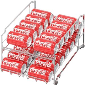 Simple Houseware Dual Row Front Loading Can Dispenser, Chrome