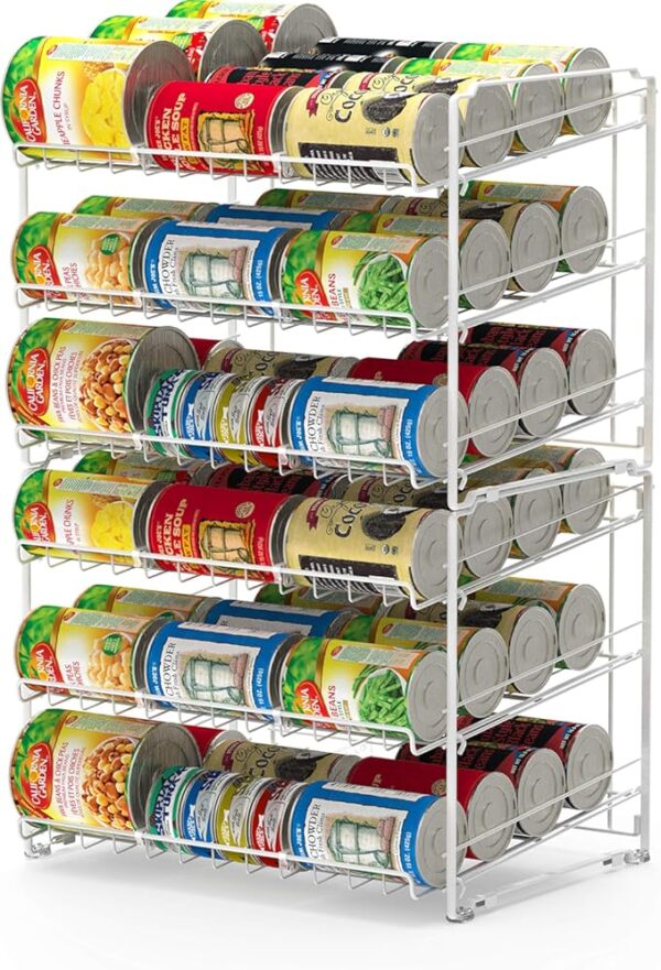 Simple Houseware Stackable Can Rack Organizer, White - Image 5