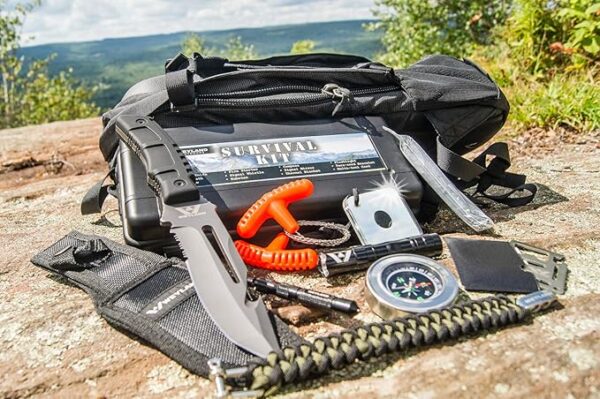 Weyland Ultimate Survival Kit â 11-in-1 Outdoor Gear with Survival Knife, Fire Starter, Compass, Multitool, Paracord Bracelet, & Case for Camping, Hiking, Emergency Preparedness - Image 3
