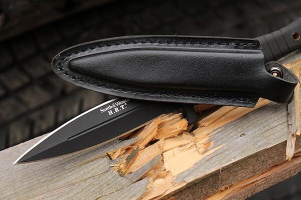 Smith & Wesson SWHRT9B 9in High Carbon S.S. Fixed Blade Knife with 4.7in Dual Edge Blade and TPE Handle for Outdoor, Tactical, Survival and EDC - Image 7