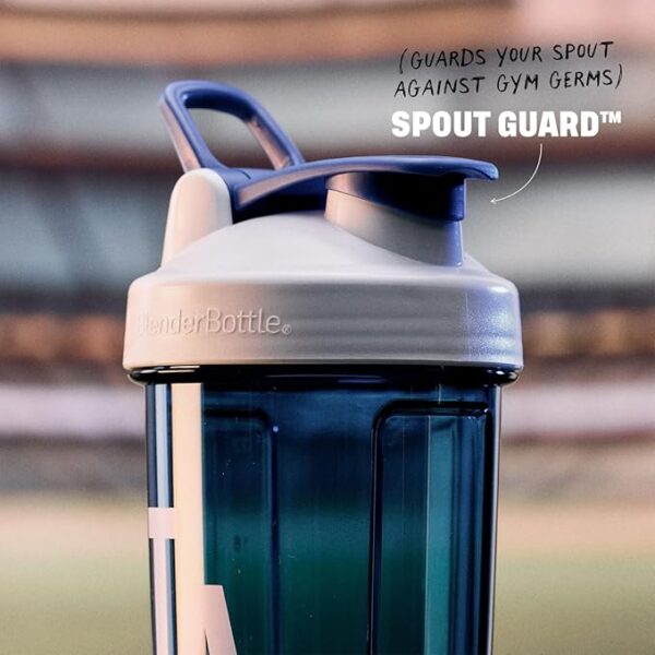 BlenderBottle Shaker Bottle Pro Series Perfect for Protein Shakes and Pre Workout, 28-Ounce, White/Blue (Los Angeles Dodgers) - Image 4