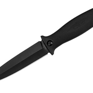 Kershaw Secret Agent (4007); Concealable Boot Knife with Strong Single Edge 4.4 Inch 8Cr13MoV Steel Blade; Arrives with Dual Carry Molded Sheath and Stealthy Non-Reflective Black Oxide Finish, 3 OZ