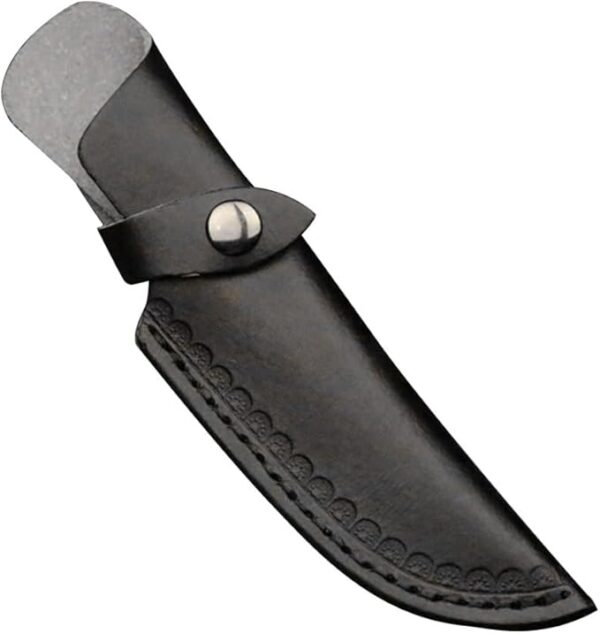 Knife Sheath, Portable Leather Knife Case Cassette Belt Knife Holster for 4.7 * 1.6" Knives Outdoor Hiking Camping Survival - Image 2