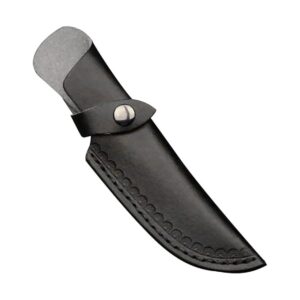Knife Sheath, Portable Leather Knife Case Cassette Belt Knife Holster for 4.7 * 1.6" Knives Outdoor Hiking Camping Survival