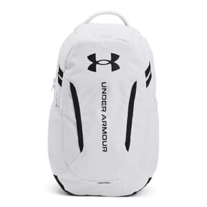 Under Armour Unisex-Adult Hustle 6.0 Backpack, (100) White/White/Black, One Size Fits Most