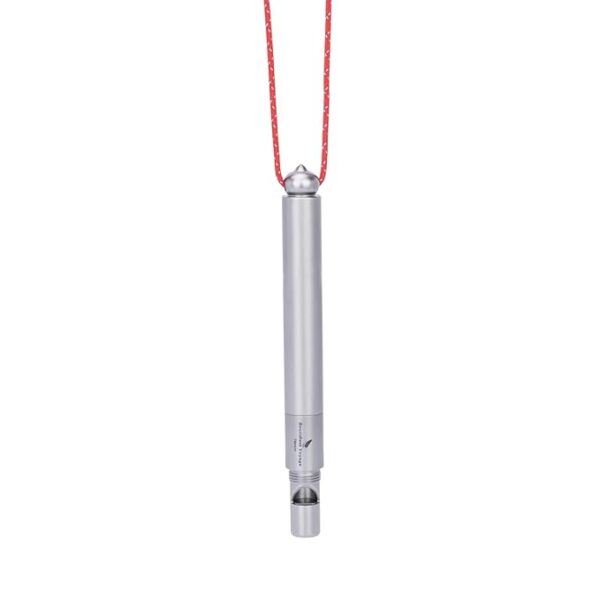 Boundless Voyage Titanium Survival Whistle Portable Camping Saw Knife Awl 4-in-1 EDC Outdoor Gear Multi-Purpose Tool for Hiking, Hunting, Pets Training Ti9024O
