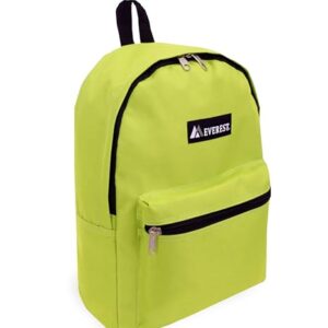 Everest Luggage Basic Backpack, Lime, Medium